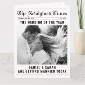 新聞の結婚式 プログラム情報の写真 カード (正面)