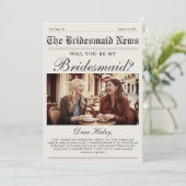 新聞の花嫁代理人の提案カード 招待状 (スタンド正面)