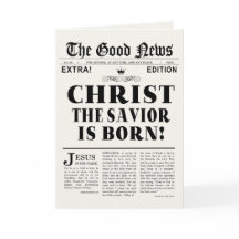 新聞の見出語のクリスマスカード