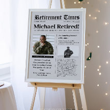 新聞の退職記念ポスター 軍人・退役軍人用フォームポスター