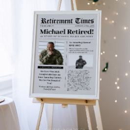 新聞の退職記念ポスター 軍人・退役軍人用フォームポスター ポスター