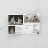 新聞のSave the Date ウェディングカード 案内状 (内部)