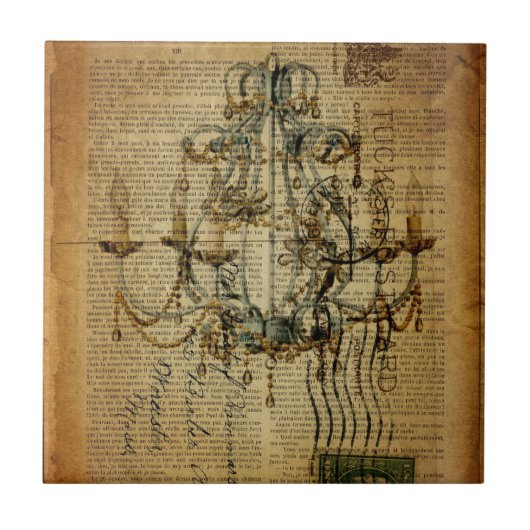 新聞はフランスのな国のシャンデリアの台本を書きます タイル (正面)