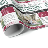 新聞をテーマにしたクリスマスファミリーの写真 ラッピングペーパー (ロールコーナー)