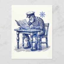 新聞を読む水兵