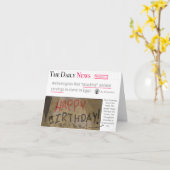 新聞エジプト洞窟ユーモアのあるおもしろい誕生日 カード (黄色い花)