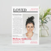 新聞エレガントスタイル葬儀招待状 招待状 (スタンド正面)