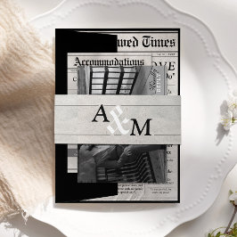 新聞エレガントユニーク結婚式招待状スイート 招待状ベリーバンド