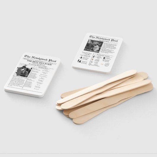 新聞カジュアルの結婚式の脚本は日付を保存 ハンドファン (組立なし)