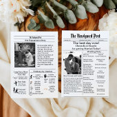 新聞カジュアルの結婚式の脚本は日付を保存 招待状