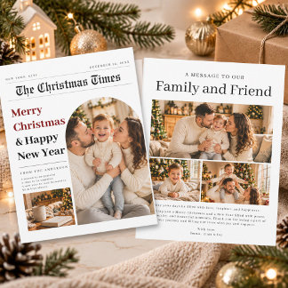 新聞クラシックなクリスマスの思い出の写真 シーズンカード