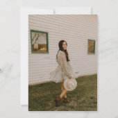 新聞クラシックスタイルフロントページ卒業 招待状 (裏面)