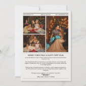 新聞クリスマスニュースレター写真コラージュ シーズンカード (裏面)