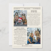 新聞クリスマスニュースレター写真コラージュ シーズンカード (裏面)