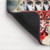 新聞クールと上品なヴィンテージ通りアートレディ マウスパッド (コーナー)