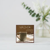 新聞グラスマグカフェバリスタコーヒー スクエア名刺 (スタンド正面)