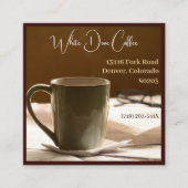 新聞グラスマグカフェバリスタコーヒー スクエア名刺 (正面)