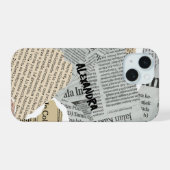新聞コラージュスマホケース iPhone 15ケース (裏面横)