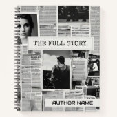 新聞コラージュ本カバーインスピレーション手帳 ノートブック (正面)