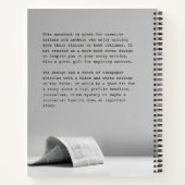 新聞コラージュ本カバーインスピレーション手帳 ノートブック (裏面)