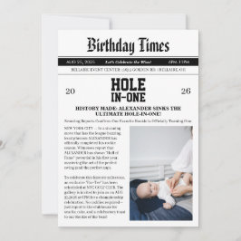 新聞ゴルフ1歳の誕生日パーティー 招待状