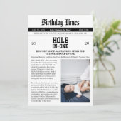 新聞ゴルフ1歳の誕生日パーティー 招待状 (スタンド正面)