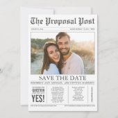 新聞スタイルおもしろい日付写真を保存 セーブザデート (正面)