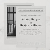 新聞スタイルの結婚式招待状 招待状 (正面/裏面)