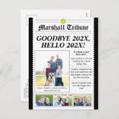 新聞スタイルファミリーニュースレター休日はがき シーズンポストカード (正面/裏面)