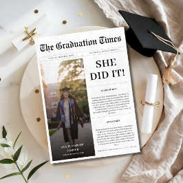 新聞スタイル卒業写真を撮った 招待状