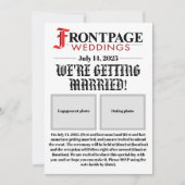 新聞スタイル結婚式招待状 招待状 (正面)