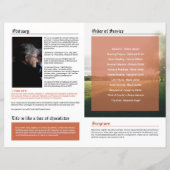 新聞スタイル葬儀プログラムテンプレート (裏面)