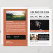 新聞スタイル葬儀プログラムテンプレート (正面/裏面)