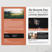 新聞スタイル葬儀プログラムテンプレート (正面)