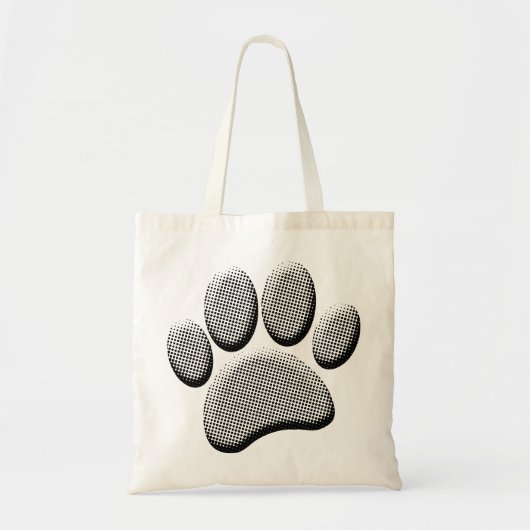 新聞スプリントハーフトーンマンガ犬の足跡 トートバッグ (正面)