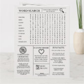 新聞タイムラインプログラム結婚式招待状 カード (裏面)