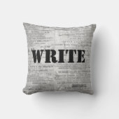 新聞ニュースプリント書ライター装飾用クッション クッション (正面)