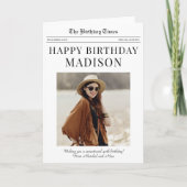 新聞ハッピーバースデーグリーティングカード シーズンカード (正面)