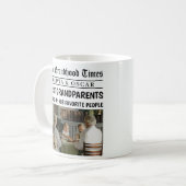 新聞パーソナライズされたのマグ | 最高の祖父母 コーヒーマグカップ (正面左)