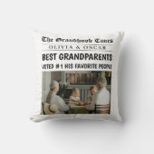 新聞パーソナライズされたの写真 | 最高の祖父母 クッション (正面)