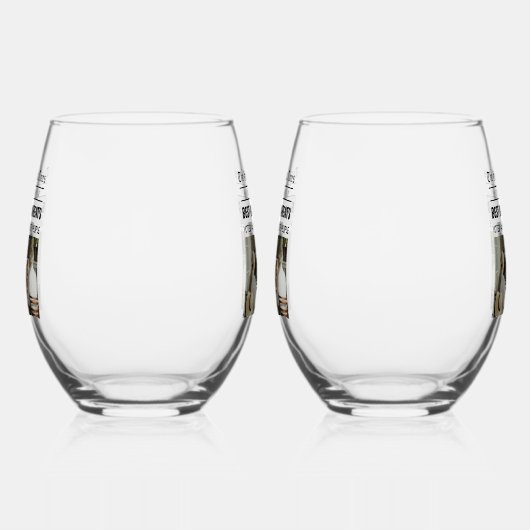 新聞パーソナライズされたの見出し祖父母ギフト ステムなしワイングラス (左)