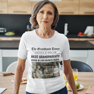 新聞パーソナライズされたの見出し 親最高の孫 Tシャツ