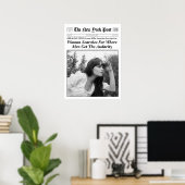 新聞パーソナライズされたトレンディープリントメンズ大胆 ポスター (ホームオフィス)