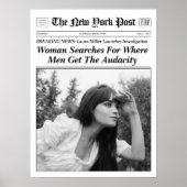 新聞パーソナライズされたトレンディープリントメンズ大胆 ポスター (正面)