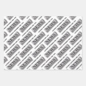 新聞パーソナライズされた特別日誌 ラッピングペーパーシート (正面3)