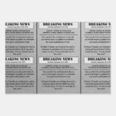 新聞パーソナライズされた特別日誌 ラッピングペーパーシート (正面)