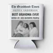 新聞パーソナライズされた | 最高のおばあちゃん 缶クーラー (正面)