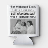 新聞パーソナライズされた | 最高のおばあちゃん 缶クーラー (裏面)