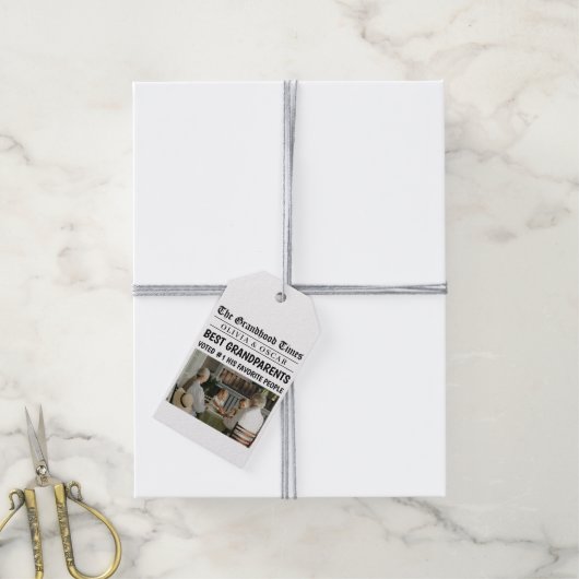 新聞パーソナライズされた | 親最高の贈与 ギフトタグ (より糸付き)