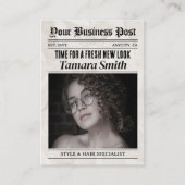 新聞ビジネスカード、美容師スペシャリスト コーリングカード (正面)